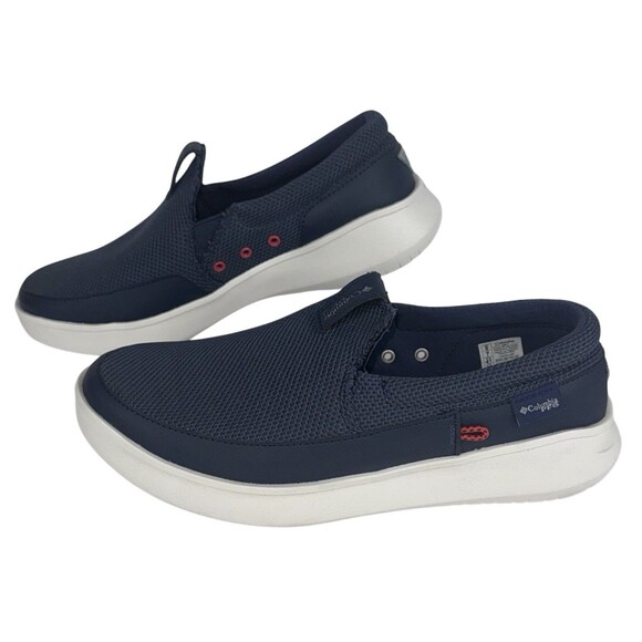 Columbia Mens Size 8 Nocturnal Blue Boatside Breathe PFG Boat Slip On Shoes New